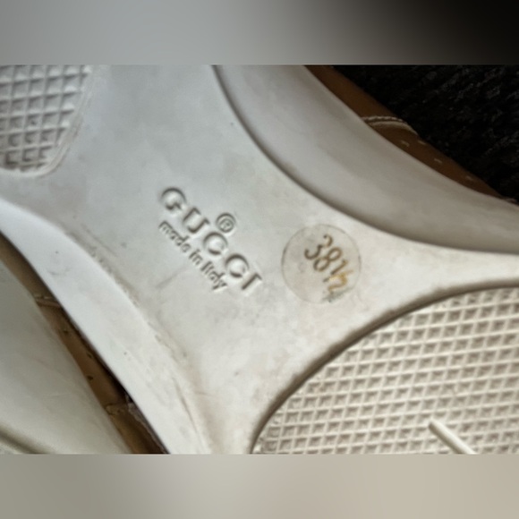 Women's Gucci Velcro Leather Sneakers Authentic GG - Picture 6 of 16